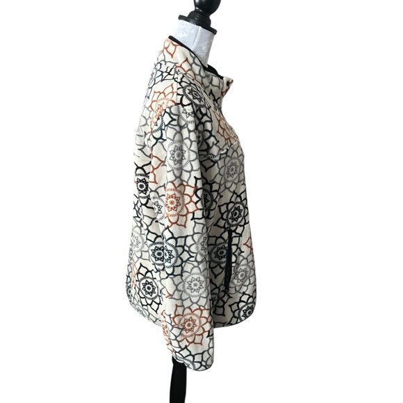 Kavu Geometric Floral Hoodie - Black, Gray, Orange - Picture 2 of 6